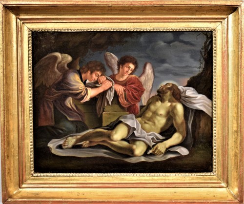 Dead Christ mourned by two Angels Bologna, &#039;600 - Paintings & Drawings Style Louis XIV